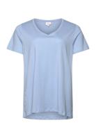 Carbonnie Life S/S V A-Shape Tee Noos Blue ONLY Carmakoma