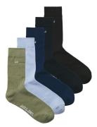 Jacjj Solid Socks 5 Pack Blue Jack & J S