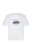 Jorvesterbro Picture Tee Ss Crew Neck Sn White Jack & J S