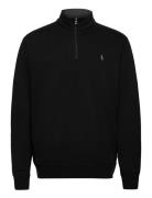 Luxury Jersey Quarter-Zip Pullover Black Polo Ralph Lauren