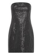 Twill Sequin Mini Dress Black ROTATE Birger Christensen