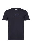 Lindbergh Print Tee S/S Navy Lindbergh