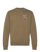 Front And Back Artwork Sweatshirt Khaki Scotch & Soda