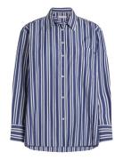 Ess Poplin Easy Fit Shirt Navy Tommy Hilfiger