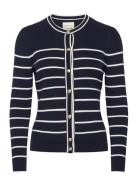 Ribbed Breton Cardigan Navy GANT