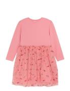 Dress Ls W. Tulle Pink Minymo