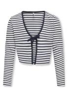 Kognella Striped L/S Cardigan Jrs White Kids Only