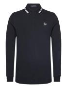 Ls Twin Tipped Shirt Black Fred Perry