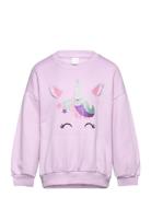 Sweatshirt Unicorn Face Purple Lindex