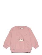 Sweatershirt With 3D Ears Pink Lindex