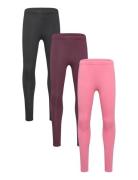 Leggings Solid Br Inside 3 Pa Pink Lindex