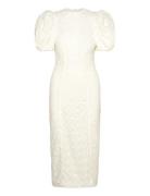 Lace Midi Fitted Dress White ROTATE Birger Christensen