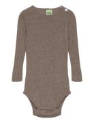 Baby Pointelle Body Brown FUB