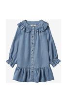 Hurlum Collar Dress Blue Fliink