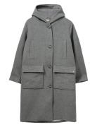 Mmkenya Hoodie Wool Coat Grey MOS MOSH