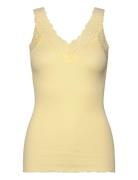 Rwbernadine Sl Lace Top Yellow Rosemunde