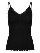 Rwbeatha Sl Regular Singlet Top Black Rosemunde