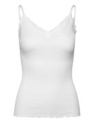 Rwbeatha Sl Regular Singlet Top White Rosemunde