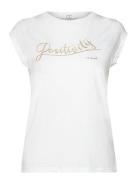 Cc Heart Positivity T-Shirt - Cap Sleeve White Coster Copenhagen