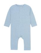 Romper Ls Mélange Rib Blue Fixoni