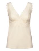 Rwbiarritz Sl Strap Lace Top Cream Rosemunde