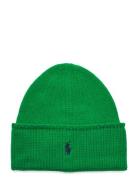 Cable-Knit Merino Wool Beanie Green Polo Ralph Lauren