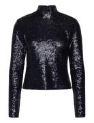 Sequined Mesh Turtleneck Black Polo Ralph Lauren