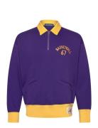 Vintage Fit Fleece Collared Sweatshirt Purple Polo Ralph Lauren