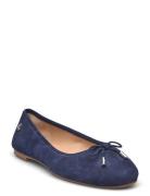 Jayna Suede Flat Navy Lauren Ralph Lauren