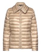 Over -Collar Quilted Down Coat Beige Lauren Ralph Lauren