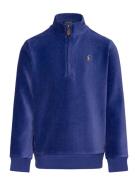 Knit Corduroy Quarter-Zip Pullover Blue Ralph Lauren Kids