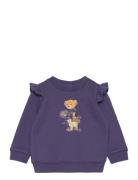 Polo Bear Ruffled Fleece Sweatshirt Navy Ralph Lauren Baby