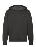 Double-Knit Mesh Full-Zip Hoodie Grey Polo Ralph Lauren