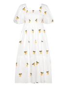 Cheri Fruit Dress White A-View