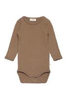 Nbfthoro Hif Ls Slim Body Lil Brown Lil'Atelier