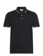 Polo Shirt With Contrast Piping Black Lindbergh