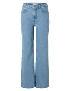 Slfalice Hw Wide Long Lig Blu Jeans Noos Blue Selected Femme