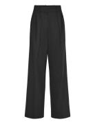 Wideleg Wool-Blend Suit Trousers Black Mango