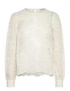 Puff Sleeve Embroidered Blouse White Bubbleroom