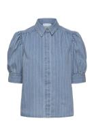 Mspria Short Sleeve Shirt Blue Minus