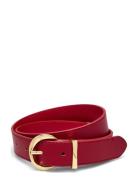 Oval Buckle Belt Red Mango