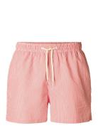 Slhcooper-Seersucker Swimshorts Red Selected Homme