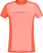 Norrøna Women's Falketind Equaliser Merino T-Shirt Peach Amber/Orange ...