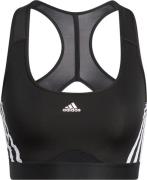 Women's ADIDAS Powerreact Training Medium-Support 3-Stripes Bra Black/...