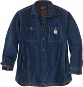 Men's Denim Fleece Lined Snap Front Shirt Jacket GLACIER