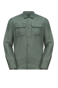 Jack Wolfskin Men's Barrier Long Sleeve Shirt Hedge Green