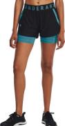 Under Armour Women's Play Up 2-in-1 Shorts Black/Glacier Blue