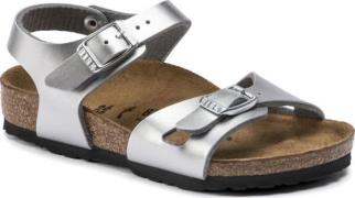 Birkenstock Kids' Rio Electric Metallic Silver