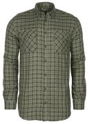 Pinewood Men's Lappland Wool Shirt Mossgreen/Light Khaki