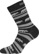 Gridarmor Striped Bear Merino Socks Dark Grey Melange